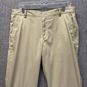 Nike Golf Dri-Fit 34x32 Beige Khaki Pants Golfing Stretch Trousers